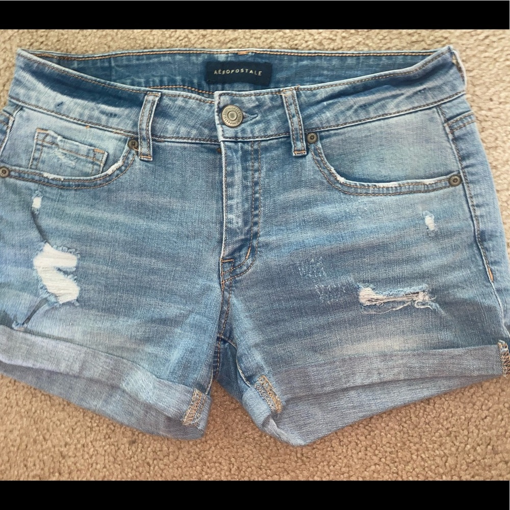 Aeropostale Light Wash Jean Shorts